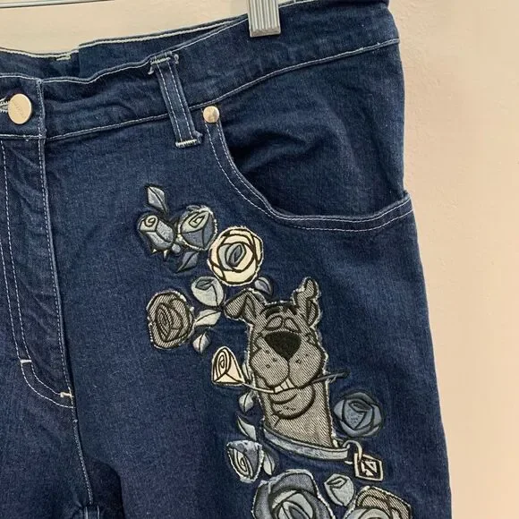 Vintage Design History Iceberg Scooby Blue Jeans with Embroidery - Picture 13 of 16